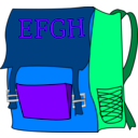 download Bag clipart image with 270 hue color