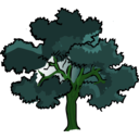 download Oak Tree clipart image with 90 hue color