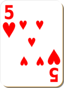 White Deck 5 Of Hearts