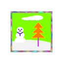 download Winter Scene clipart image with 270 hue color