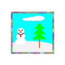 download Winter Scene clipart image with 0 hue color