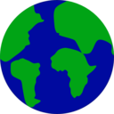 download Earth With Continents Separated clipart image with 0 hue color