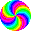 download 36 Circle Swirl 12 Color clipart image with 180 hue color