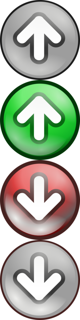 Shiny Green Red Voting Arrows