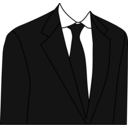 download Black Suit clipart image with 180 hue color