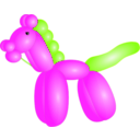 download Balloon Horse clipart image with 90 hue color