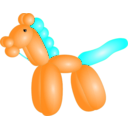 download Balloon Horse clipart image with 180 hue color