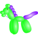 download Balloon Horse clipart image with 270 hue color