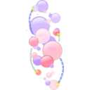 download Bubbles And Worms clipart image with 45 hue color