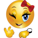 download Intime Girl Smiley Emoticon clipart image with 0 hue color