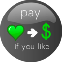 download Pay If You Like Button 2 clipart image with 90 hue color