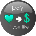 download Pay If You Like Button 2 clipart image with 135 hue color