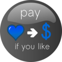 download Pay If You Like Button 2 clipart image with 180 hue color
