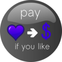 download Pay If You Like Button 2 clipart image with 225 hue color