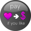 download Pay If You Like Button 2 clipart image with 270 hue color
