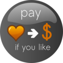 download Pay If You Like Button 2 clipart image with 0 hue color