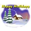 download Happy Holidays clipart image with 0 hue color