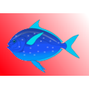 download Fish clipart image with 180 hue color