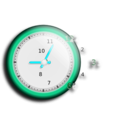 download Wall Clock clipart image with 135 hue color