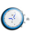 download Wall Clock clipart image with 180 hue color