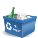 download Recycling Bin clipart image with 0 hue color