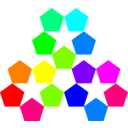 download Color Pentagon Inspiration clipart image with 270 hue color