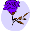 download Coloured Rose clipart image with 270 hue color