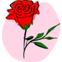 download Coloured Rose clipart image with 0 hue color