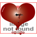 download Bloody Heart clipart image with 0 hue color