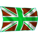 download Union Flag Fluttering In Breeze clipart image with 135 hue color