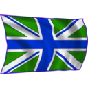 download Union Flag Fluttering In Breeze clipart image with 225 hue color