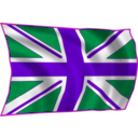 download Union Flag Fluttering In Breeze clipart image with 270 hue color