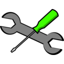 download Screwdriver And Wrench Icon clipart image with 45 hue color