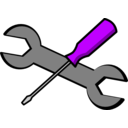 download Screwdriver And Wrench Icon clipart image with 225 hue color