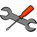 download Screwdriver And Wrench Icon clipart image with 315 hue color