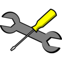 download Screwdriver And Wrench Icon clipart image with 0 hue color