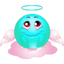 download Angel Male Smiley Emoticon clipart image with 135 hue color