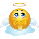 download Angel Male Smiley Emoticon clipart image with 0 hue color