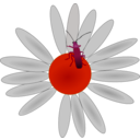 download Bug On A Flower clipart image with 315 hue color