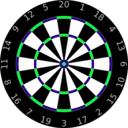 download Dartboard clipart image with 135 hue color