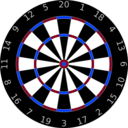 download Dartboard clipart image with 225 hue color