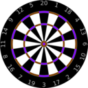 download Dartboard clipart image with 270 hue color