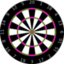 download Dartboard clipart image with 315 hue color