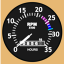 download Cessna Type Aircraft Tachometer clipart image with 180 hue color