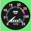 download Cessna Type Aircraft Tachometer clipart image with 270 hue color