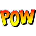 download Pow Vintage Comic Book Sound Effect clipart image with 0 hue color