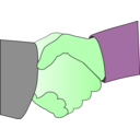download Handshakewithborder clipart image with 90 hue color