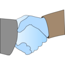 download Handshakewithborder clipart image with 180 hue color
