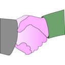 download Handshakewithborder clipart image with 270 hue color