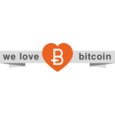 download Ribbonwelovebitcoin clipart image with 0 hue color